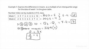Expressing the Difference Between Centers of Data as a Multiple of a Measure of Variability | Math | Study.com