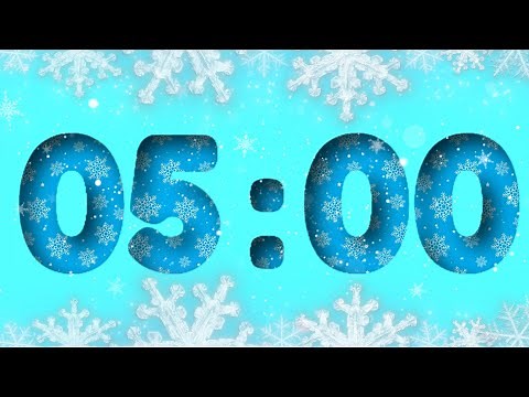 5-Minute Snow Classroom Timer | Quick Winter Break Countdown