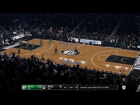 NBA LIVE '21 PS5 4K James Harden Nets vs Tatum Celtics 1st Half