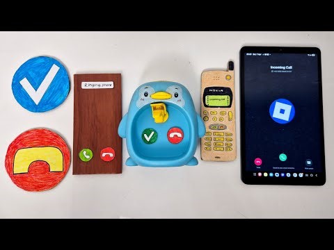 JUST button/ PVC phone/ blue penguin/NOKIA 1020/GALAXY tab a9, incoming calls