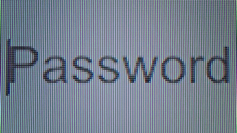 Enter password on PC, Log in Close up of computer screen entering correct password to system. Logging in to system using wrong password key, having no access to data