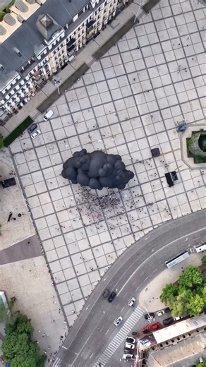 Meet Black Cloud, a massive art installation that appeared in Kyiv and is also known as 'Get Ready!'. Weighing seven tonnes and stretching 30 metres in length, it is made from 45 smaller clouds that had been stitched together with four kilometres of black fabric. From time to time, it rumbles with thunder and flashes with lightning. For Ukrainians, Black Cloud was not a metaphor, but a reflection of daily life. As Russian attacks continue to target towns and cities and kill civilians, smoke dark