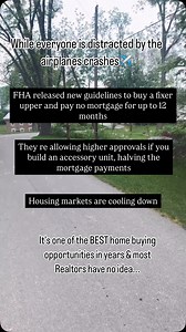 🏡🐎Did you know that there’s a new FHA guideline that will allow you to roll your mortgage payments into your loan amount while you renovate your home? Meaning that if you found a fixer-upper or something that needs an entire gut and remodel you could do so with an FHA loan. This allows you to get the home that you want with a reduced price point and maybe even a lower tax rate. This is the best hack for first time homebuyers and people where affordability matters. Share this with someone who c