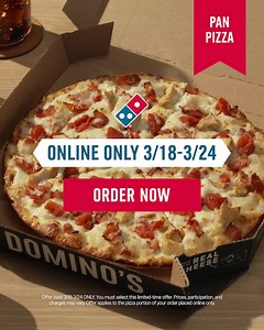 30K views · 8.5K reactions | Domino’s menu-priced pizzas are half off this week. If that’s not an excuse to order double, we don’t know what is. Order now on dominos.com. | Domino's Pizza | Facebook