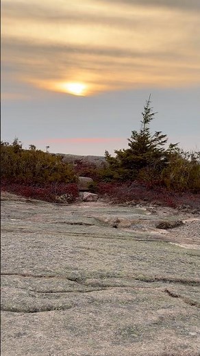Golden Sunset Clouds & Ocean Islands | Final Summit on North Ridge Trail to Cadillac Mountain