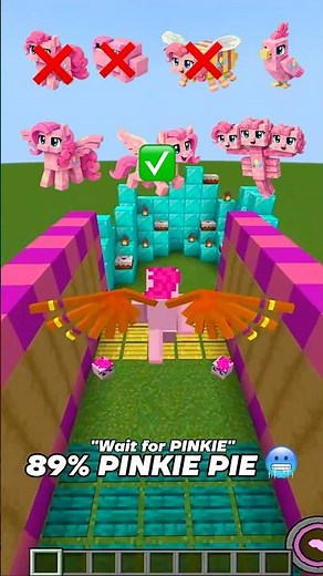 Pinkie PIE vs Minecraft ❤️🤪 #minecraft #mylitlepony