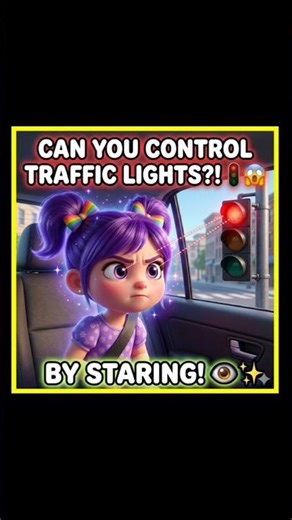 Lily Controls Traffic Lights?! 🚦😱 | By Staring! 👁️ #shorts