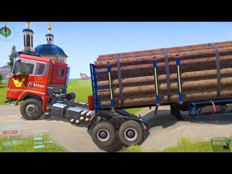 Spintires: mudrunner gameplay | The road is muddy, with strong water currents and high speeds Ep28