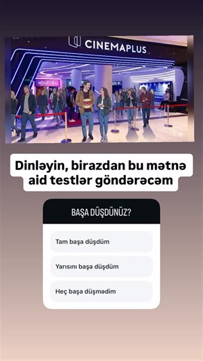 📚İngilis dili,Rus dili Kurslar on Instagram: "Birazdan story-də bu mətnə aid testlər olacaq. Bu formada videoların davamının gəlməsini istəyirsinizsə, videonu bəyənin 👍 Videodan nə başa düşdünüz? 🤔"