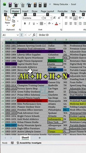 Clean a Messy Excel Worksheet in 30 Seconds!