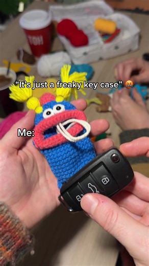 Handmade Soft Crochet Car Key Cover for Women