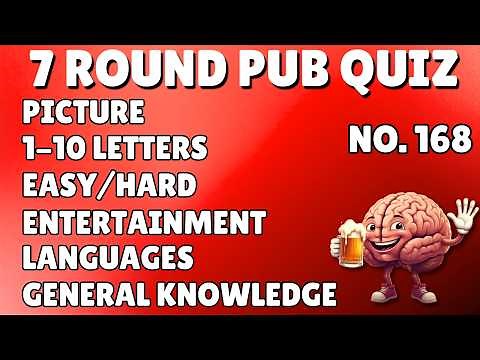 Pub Quiz: Family Pictures, 1-10 Letters, Easy/Hard, Entertainment, Languages General Knowledge No168