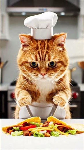 Orange Cat Chef Makes Tacos! 🌮 Funny Cooking Adventure for Kids | Problem-Solving Fun