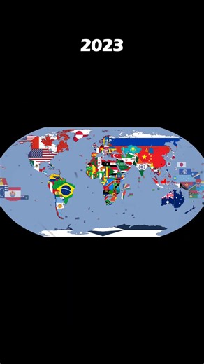 World now vs then (2023) #evolution #history #geography #shorts #map #world #earth