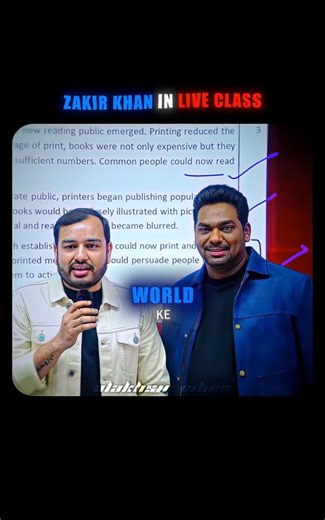Zakir Khan in Live Class With Alakh Sir 🤯🔥#alakhsir #zakirkhan #physicswallah #shayari #shorts