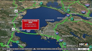 Fatal crash snarls traffic on EB I-580, Richmond-San Rafael Bridge