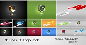 3D Lines 3D Logo Pack