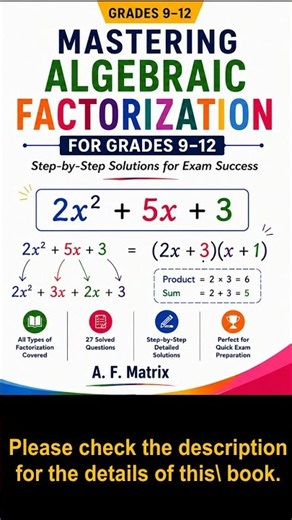 Mastering Algebraic Factorization | Learn Algebra Tricks in Seconds #shorts