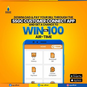 71 reactions | Do you want to become a WINNER? Download and pay your bill through SSGC Customer Connect App and get a chance to win Rs. 100 air-time. Download Now; iOS: https://apple.co/31rY5ed Play Store: https://bit.ly/3dMlZ96 #SSGC #Download #Pay #Online #Win #App | Sui Southern Gas Company Ltd. - SSGC | Facebook