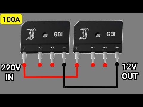 Make 220V TO 12V 100A Battery Charger Circuit | Full Bridge Rectifiers Circuit