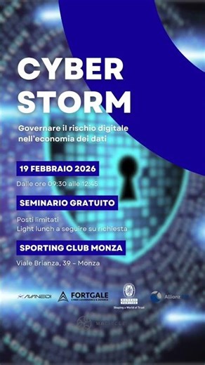 Monza, seminario “Cyber Storm”: la sicurezza informatica al centro della strategia d’impresa #adv