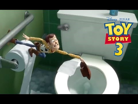 Toy Story 3 2010 | Best Scenes Woody’s Daring Escape from Sunnyside | Bathroom Scene | short clips