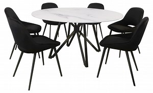 [Hot Item] Premium Quality Outdoor Ceramic Tile Top Dining Table Round Rotates