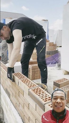 use of concrete eser in brick installation #automobile #construction #heavycivil #woodworking