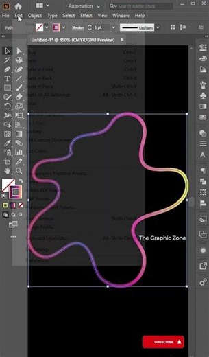 😮 Create This Stunning Abstract Gradient Effect in Adobe Illustrator 🔥 #shorts