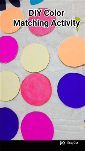 Fun Color Matching Game. Learn colors with a simple DIY craft using cardboard & color papers.🥰