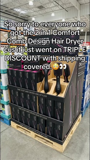 2-in-1 Comfort Comb Hair Dryer — Triple Discount Deal