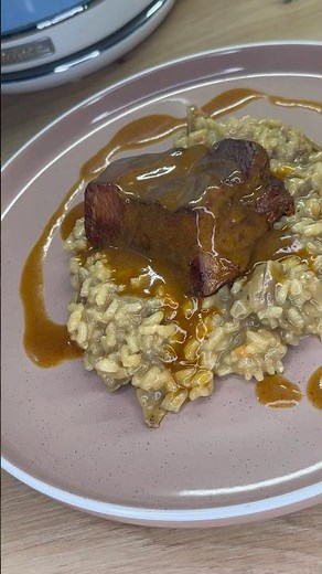 🍽️ Steinpilz-Risotto mit Braten – High Kitchen Style 🍷