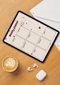 Weekly Planner Printable Minimalist Schedule Template, Digital Download Organizer Productivity Planner PDF - Etsy