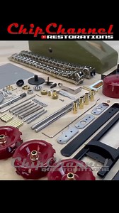 All restored / recreated parts for the 1918 Structo Wind Up Tank laid out and ready for reassembly | Chip Channel Restorations