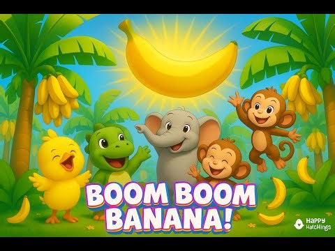 Boom Boom Banana! 🍌 | Happy Hatchlings Fun Dance & Song for Kids
