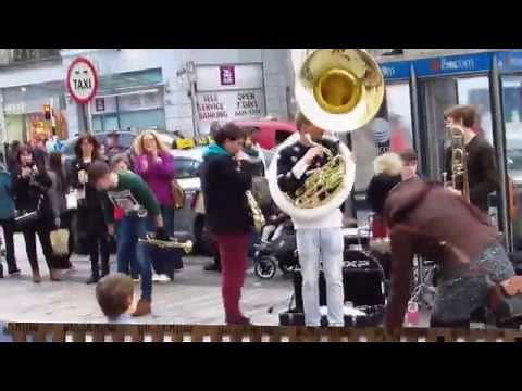 One of Cork's Brass Bands playing in Patrick St. "Code of Behaviour"