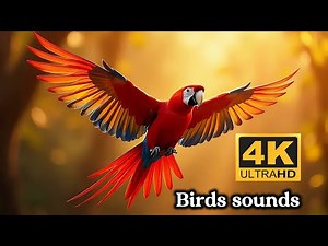“Tropical Parrots in 4K | Real Jungle Moments with Natural Sounds” #parrots #NatureSound #Sound