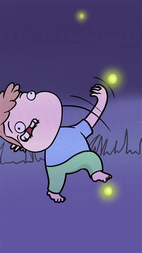 Fireflies slways bring suprised 🫨 on hot summer nights. #comedy #animation #cartoon