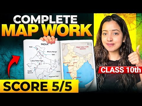 CLASS 10 COMPLETE MAP WORK | TIPS & TRICKS + QUESTIONS | BOARDS 2026 #exam #cbse #socialscience