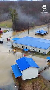 1.1M views · 13K reactions | Heavy rain brought serious flooding across parts of the U.S. on Saturday, including in London, Kentucky, where drone footage captured structures surrounded by floodwaters. Read more: https://abcnews.visitlink.me/_0-D-g | ABC News | Facebook