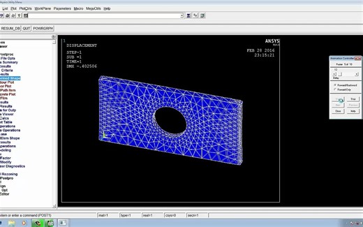 Tensile test analysis in Ansys Mechanical APDL