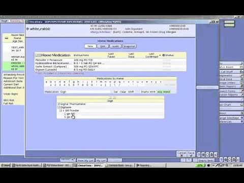 Allergies and Home Meds List Meditech 6
