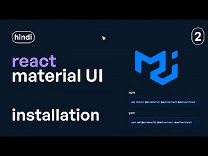 React Material UI / MUI Tutorial - 2 - Creating First Project and Setup