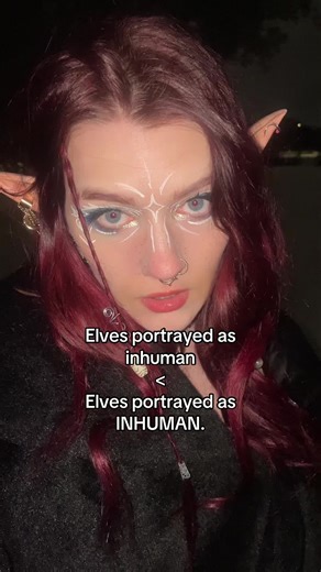 Somewhere in the uncanny valley, too tall, too gaunt, eyes that never close, lighter than snow and never sleeping, I LOVE a creepy elf #fantasy #fantasyworldbuilding #elves #elf
