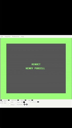 Minuet - Henry Purcell - on Commodore 128 - VICE emulator