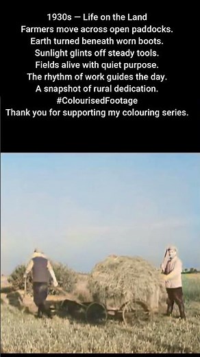 1930s Farm Work Daily Life in the Fields Captured in Colour #ColourisedHistory