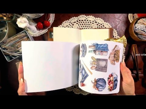 [ASMR] New Traveler's Notebook/collage/journal/scrapbooking