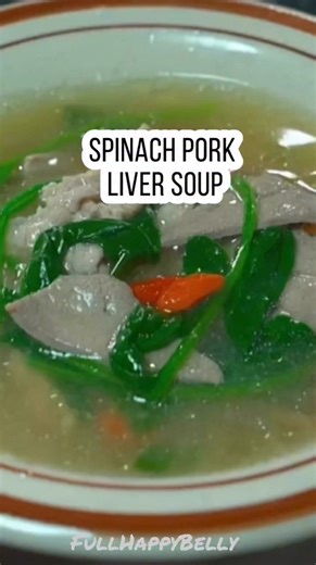 Chinese style pork liver spinach soup recipe #soup #soupseason #souprecipe #soupweather #chinesesoup #spinach #PorkLiver #healthyfood #healthysoup #healthycooking #healthyeating #healthyrecipes Chinese style pork liver spinach soup recipe FullHappyBelly | Fullhappybelly