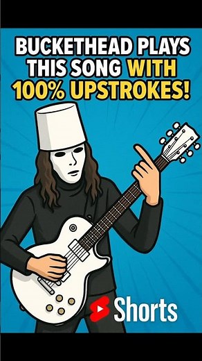 Buckethead plays this song with 100% UPSTROKES! 😯 #buckethead #shorts #guitar