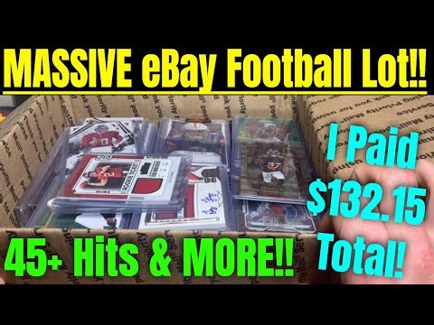 Absolutely MASSIVE eBay Football Card Lot Find! I Paid $132.15 For The ENTIRE Lot - 45+ Hits & More!